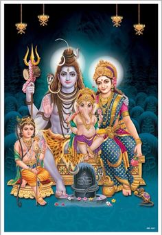 the hindu god and his family