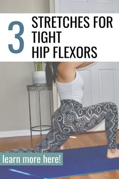 Stretches For Tight Hip Flexors - How to stretch the psoas muscle (iliopsoas hip muscle stretching) Hip Flexor Pain, Muscles In Your Body, Fitness Exercises, Hip Muscles