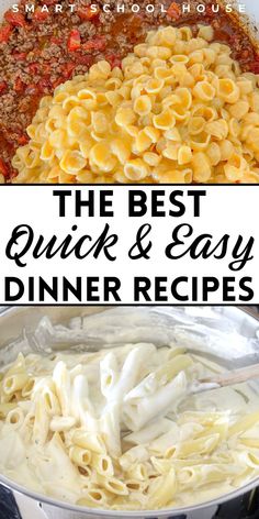 the best quick and easy dinner recipe for one pot or less is made with pasta