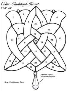 the celtic knot coloring page with numbers and symbols for each item in this drawing, you can