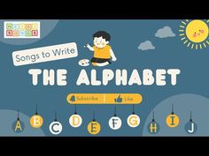 the alphabet song for children with an image of a boy