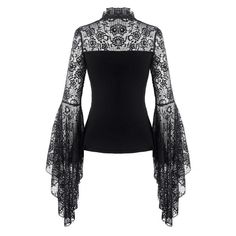 Material:Rayon 
Color:BLACK 
Size:S-XXL 
Sku:TW188 
? Gothic Tops With Sheer Sleeves For Spring, Gothic Mesh Top With Mesh Sleeves, Gothic Fitted Top With Sheer Sleeves, Fitted Gothic Top With Lace Sleeves, Long Sleeve Sheer Gothic Top, Lace Sleeve Top, Lace Sleeves, Floral Lace, Black Color