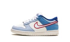 Dunk Low GS HF5742 111 White Sail Dunks, Nike Dunk Low Sail Marina Blue, Valerian Blue Dunks, Nike Dunk Low Valerian Blue, Red White And Blue Nike Shoes, Nike Dunks Low Racer Blue, Navy Blue Shoes, Blue Nike, Mesh Shoes