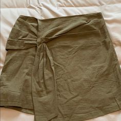 Faux Wrap Mini Skirt, Olive Green/ Army Green With Zipper In Back. Lightweight And Very Comfy, Just Haven’t Worn It Yet So It Deserves A New Home! Casual Spring Skort With Side Zipper, Wrap Mini Skirt, Army Green, Olive Green, Checks, Womens Skirt, Mini Skirts, Zipper, Green