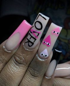 Pink Trendy Nails, Cute Pink Nail Ideas, Hot Pink Nail Art, Birthday Nails Pink, Pink Birthday Nails, Acrylic Nails Pink, Hot Pink Nail, Nails Inspiration Pink, Pink Nail Ideas