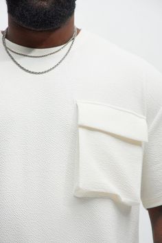 Available In Cream. Crew Neck Short Sleeve Chest Pocket Pair With "Lewis Relaxed Shorts" 69% Polyester 28% Cotton 3% Spandex Imported | Mens Lewis Tee Shirt in Cream size Small by Fashion Nova Cream Fashion, Boxy Tee, New Shop, Mens Tees, Chest Pocket, Matching Sets, Everyday Essentials Products, Fashion Nova, Tee Shirt