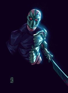 Jason X Movie, Jason Voorhees Fanart, Slasher Art, Jason Voorhees Art, Jason Horror, Jason X, Scary Characters, Jason Vorhees, Guitar Kids