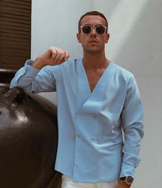 Beach Wear For Men, Street Style For Men, Bold Outfits, Stylish Shirts Men, 2024 Menswear, Blazer For Men, Outfits 2000s, Men Blazer, 2000s Outfits