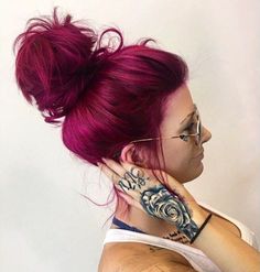 Red Bob, Colourful Hair, Hair Color Burgundy, Trendy Hair Color, Hair Colours, Hair Coloring