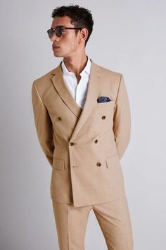 We are providing the Best Quality Men suit, jackets, coats, velvet robes, tweed suits. we are specialist of making suits for wedding and for grooms and grooms men. we are happily accept orders in bulk for groomsmen and wedding party. The weight of this item is around 1200 -1500 grams. NOTE:- --------------- SLIGHT VARIATION IN COLOR IS POSSIBLE DUE TO DIFFERENT SCREENING AND PHOTOGRAPHIC RESOLUTIONS. Feel free to ask anything, we are here to help you. You can select your size according to US size chart which is given in pictures we need your size in inches to make a perfect fit suit:- .Jacket Length .Chest .Stomach .Sleeve Length .bicep .shoulder to Shoulder Bone . stomach . your height Trousers .Hip .length (from waist to feet) .waist .thigh .calf .pant bottom NOTE:- Any kind of import du Mens Wedding Suits, Suits For Wedding, Grooms Men, Classy Suits, Italian Suit, Beige Suits, Wedding Suits Groom, Suits Men, Dress Suits For Men