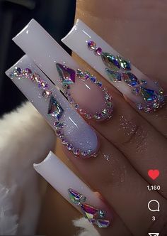 Nail Art Inspo, Nails Art Ideas, Nail Art Glitter, Cute Acrylic Nail Designs, Glow Nails, Designs Nail