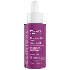 A highly concentrated, effective niacinamide serum that visibly minimizes stretched pores, smooths tenacious bumps, and addresses excess oil.Skin Type: Normal, Dry, Combination, and Oily Skincare Concerns: Dark Spots, Pores, and Uneven Texture Formulation: Lightweight Gel Highlighted Ingredients:- Niacinamide (Vitamin B3) 20%: A first-ever strength that improves the look of tenacious pores and hard, clogged bumps. - Vitamin C: Works with niacinamide to visibly brighten skin tone and refine rough Keratosis Pilaris, Paula's Choice, Paulas Choice, Winter Skin Care, Affordable Skin Care, Large Pores, Oily Skin Care, Brighten Skin Tone, Anti Aging Treatments