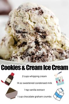 an ice cream recipe with cookies and cream