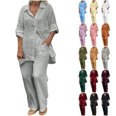 PRICES MAY VARY. cotton soft long sleeve pajamas for women set cotton soft plus size pajamas for women set cotton soft with pockets pajamas for women set cotton soft floral cotton womens pajamas set summer cotton womens pajamas set shorts cotton womens pajamas set long pants short sleeve top cotton womens pajamas set capri cotton womens pajamas set sexy cotton womens pajamas set pants cotton womens pajamas set plus size cotton womens pajamas set tank cotton womens pajamas set tank top cotton wom Cotton Outfits Women, Wide Leg White Linen Pants, Plus Size Two Piece Outfit, Summer Two Piece Outfits, Womens Matching Sets, Tops For Women Casual, Summer Pants Women, Pants Short, Linen Shirts Women