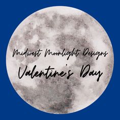 a full moon with the words harvest midnight delight designs thanksgiving decor on it's side