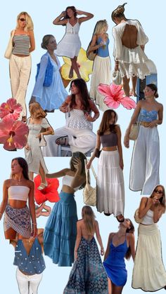 Punta Cana Outfits, Italy Summer Outfits, Cute Beach Outfits, Honeymoon Style, European Summer Outfits, Italy Outfits, Outfit Collage, Summer Beach Outfit, Themed Outfits