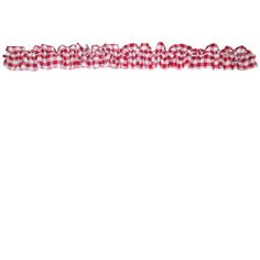 a red and white checkered ribbon on a white background