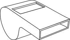 a line drawing of a desk