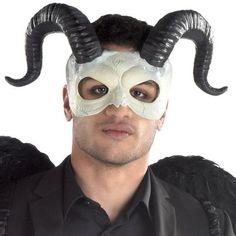 This ram half mask features a pair of curled horns molded contours and a furrowed brow. It's painted white with cracked details giving it a worn look. Adult Horned Ram Skull Plastic Half Mask product details:  7.7in wide x 14.1in tall Elastic strap Plastic and elastic One size fits most teens and adults Spot clean only Furrowed Brow, Candy Making Supplies, Helium Tank, Honeycomb Decorations, Wedding Tableware, Ram Skull, Wedding Balloon Decorations, Balloon Weights, Gaming Tattoo