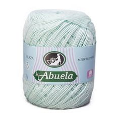 a ball of yarn that is white and has the words la abuella on it