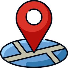 a map with a pin on it