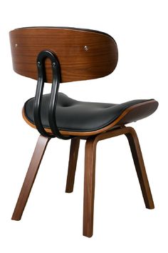 an image of a chair that is made out of wood and leather