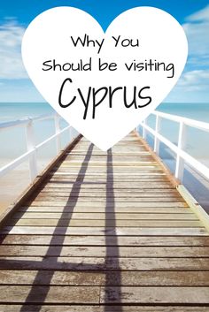 a white heart with the words why you should be visiting cyprus on it's side