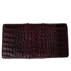 AUTHENTIC RIVER GENUINE CROCODILE HORNBACK SKIN TRI-FOLD LONG WALLET VIOLET   A woman who embodies true elegance is sure to fall for our Purple Women Crocodile Wallet Purse. Undeniable glamorous, it is a combination of exquisite skill and decadent tones. Each of our wallets is crafted by the hands of our expert craftsmen.     They use the finest crocodile leather, with all of its indents and wrinkles, and then dye it with a deep and delectable purple. Inside, we include enough storage and organi Cheap Women's Wallets With Crocodile Pattern, Women Skin, Crocodile Leather, Fashion Plates, Trifold Wallet, Tri Fold, Long Wallet, Purse Wallet, Wallets For Women