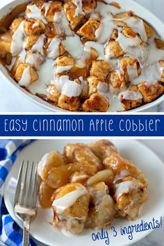 cinnamon apple cobbler is an easy dessert recipe