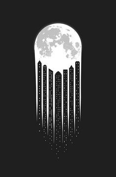 an image of the moon and rain coming out of it