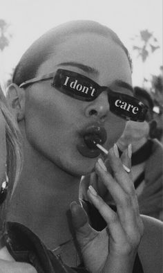 I Don't Care, The Words, A Woman, Sunglasses, Black And White, White, Black