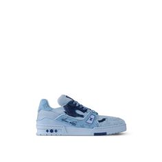 LOUIS VUITTON® - Lv Trainer Sneaker - Blue Lv Trainers, Lv Trainer Sneaker, Louis Vuitton Sneaker, Lv Sneakers, Louis Vuitton Gifts, Louis Vuitton Official Website, Trunk Bag, Spring Sandals, Fish Tanks