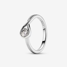 Pandora Brilliance Lab-created 0.25 ct tw Diamond Ring | Sterling silver | Pandora US Lab Created Diamond Rings, Declaration Of Love, Ring Hand, Vs Diamond, 14k White Gold Ring, White Gold Ring, Brilliant Diamond, Lab Created Diamonds, Diamond Stone