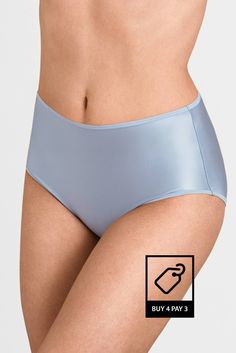 Basic maxi panty Miss Mary Of Sweden, Miss Mary, Bras And Panties, Lace Bra, Second Skin, Dusty Blue, Low Cut, Body Types, Everyday Wear