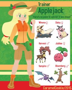 a cartoon character is standing in front of an apple jack poster with the words, there's no point in which it we cant be