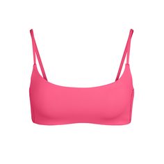 For pool days, or all the days. Is it a swim top? Is it a surf top? Is it a sports bra? Is it the best ever? Yes to all of the above. Athleisure Swimwear With Built-in Bra For Poolside, Sporty Padded Swimwear For Workout, Pink Sporty Sports Bra For Swimming, Sporty Pink Sports Bra For Swimming, Sporty Pink Triangle Top Swimwear, Sporty Pink Tops For Beach Season, Pink Sporty Tops For Beach Season, Sporty Padded Swimwear For Swimming, Sporty Padded Swimwear For The Pool