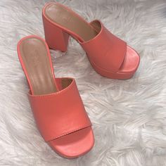 Nwot Size 5.5 Coral Block Heel Minor Imperfections Please Inquire For More Details Thank You Nordstrom Shoes, Color Orange, Shoes Women Heels, Nordstrom Rack, Block Heels, Shoes Heels, Coral, Im Not Perfect, Nordstrom