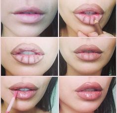 Angelina Jolie Lips, Contouring Makeup, Lip Tips, Lipstick Hacks, Lip Tutorial, Kylie Jenner Makeup, Smink Inspiration, Lip Contouring