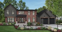 this is an artist's rendering of a house in the suburbs of chicago, illinois