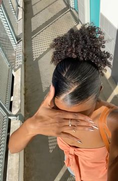 Two Braids In Front With Slick Back Natural Hair, 4b Slick Back Bun, Slick Back Bun Natural Hair 4b, Race Day Hairstyles Short Hair, Sleek Back Bun 4c Hair, Afro Slicked Back, Slick Back Braid Black Women, Sleek Back Ponytail Natural Hair 4c, Slick Back On Short 4c Hair