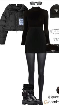 Black Skirt And Long Sleeve Outfits, Long Black Skirt Outfit Elegant, Black Long Jacket Outfit, Everyday Classy Outfits, Black Puffy Jacket Outfit, Classy Everyday Outfits, Black Long Skirt Outfit, Puffy Jacket Outfit, Everyday Outfits Winter