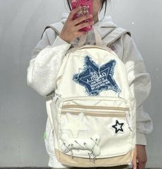 Y2K Korean Kawaii Cute Star School Girl Backpack · KoKo Fashion · Online Store Powered by Storenvy Korean Backpack Aesthetic, Korean Backpack, Pinterest Pretty, Backpack Ideas, Korean Kawaii, School Prep, Aesthetic Backpack, 2024 Wishlist, Sophisticated Fashion