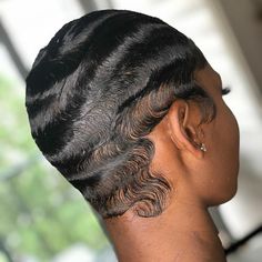 Black Finger Waves, Shirt Hair Cuts, Short Relaxed Hairstyles, Waves Haircut, Finger Wave Hair, Finger Wave, Short Sassy Haircuts, Short Hair Images