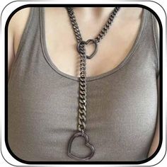 PRICES MAY VARY. Material: Chunky heart slip chain necklace is made of stainless steel, tarnish resistant, waterproof. Nickel-free, lead-free, hypoallergenic, and non-irritating to Skins Size: Length is 24 inches and the width of slip chain necklace is 8 mm. Because the slip chain is made of big heart, the thick jump ring is used to make the heart necklace uneasy to break apart, but we still advise not pull too hard or quickly Wear: Start by holding one end ring, passing the chain through the O- Slip Chain, Cuban Choker, Big Heart, Jewelry For Women, Jump Rings, O Ring, Heart Necklace, Chain Necklace, Everyday Wear