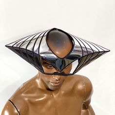 futuristic UFO Cyber goggles ,with total of 16.5' width , also eyewear, glasses, sci fi, futuristic eye wear,head mask great for burning man or any rave festival for men and women .This headpiece was Custom made for Nicki Minaj for the European world tour 2019. Made out of rigid mirror pvc These futuristic goggles are perfect for any performer. This eyewear has a see through visor These goggles are black lined on the inside . Made out of chrome mirror pvc. Futuristic Full Face Mask For Costume Party, Futuristic Halloween Masks And Prosthetics, Futuristic Goggles, Eyewear Glasses, Head Mask, Chrome Mirror, Eye Wear, Rave Festival, Burning Man