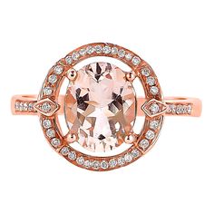 This collection features an array of magnificent morganites! Accented with diamonds these rings are made in rose gold and present a classic yet elegant look. Classic morganite ring in 18K rose gold with diamonds. Morganite: 1.7 carat oval shape. Diamonds: 0.144 carat, G colour, VS clarity. Gold: 3.184g, 18K rose gold. Ring Size: US 6.75 - Size can be adjusted for free upon request - please reconfirm with your order. R693