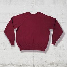 Lee Plain burgundy crew neck sweatshirt  Good overall condition, small hole on the front (see the last picture)  Size XL Measurements Pit to pit 25" Length 27"     K4 Vintage Crew Neck Sweatshirt In Solid Color, Red Plain Crew Neck Shirt, Casual Burgundy Cotton Sweater, Casual Burgundy Crew Neck Sweater, Classic Red Crew Neck Sweatshirt, Red Relaxed Fit Crew Sweatshirt, Cheap Burgundy T-shirt With Crew Neck, Denim Skirts Knee Length, Red Moisture-wicking Crew Neck T-shirt