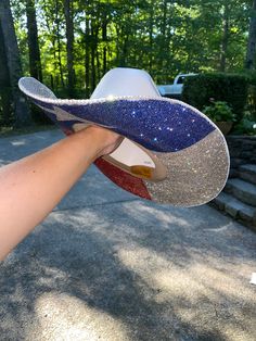 Everything is bigger in Texas! For those with larger than life love for Texas, this hat is for you. The Texas hat is perfect for attending concerts, the rodeos and nights out in Fort Worth. This hat will feature the Texas Flag print on the bottom. Choose whether you want crystal rhinestones on the top brim as well, or leave it plain with the crystal hat band that comes with it! **Please note - due to the bright colors on the Texas flag hat, they can fade over time, especially if they are exposed Kentucky Derby Rhinestone Hat With Short Brim, Rodeo Hat With Rhinestones And Curved Brim, Rhinestone Short Brim Hat For Kentucky Derby, Short Brim Rhinestone Hat For Kentucky Derby, Rhinestone-embellished Rodeo Hat With Curved Brim, Rhinestone-embellished Short Brim Hat For Kentucky Derby, Brimmed Hats With Rhinestones For Country Events, Wide Brim Hat With Rhinestones For Kentucky Derby, Wide Brim Hat With Rhinestones