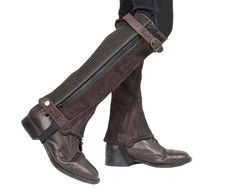 Derby Kids Suede Leather Half Chaps Elastic & Zipper – Tack Wholesale Black Chaps, Mid Evil, Western Spurs Straps, Used Saddles, Half Chaps, Everyday Boots, English Riding, Riding Gear, Riding Motorcycle