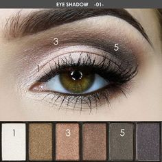 Make Up Kits, Waterproof Eyeshadow, Smokey Eyeshadow, Eye Makeup Tips, Matte Eyeshadow, Natural Eye Makeup